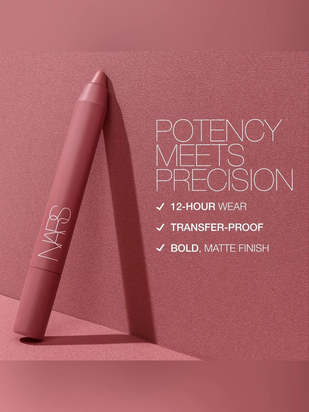 NEW✅ NARS Powermatte High-Intensity Lip Pencil •186 Born to Be Wild • New in Box